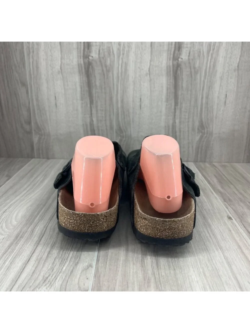 Birkenstock Boston Mule Clogs Mens EU 45 Black Suede Slip On Shoes